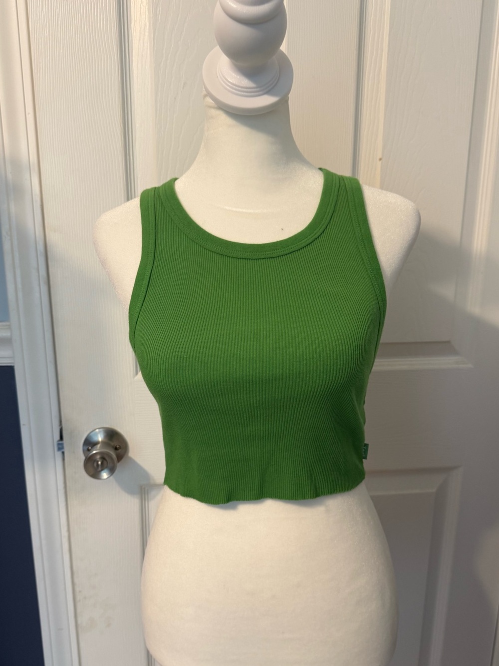 TNA Green Ribbed Crop Tank - Women's